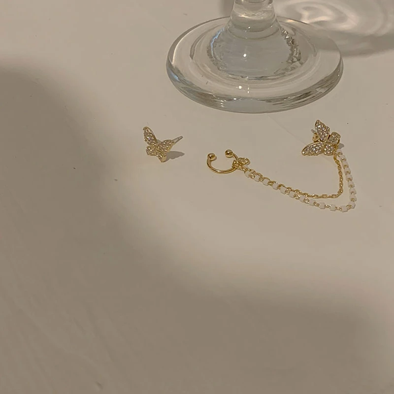 Women's Crystal Butterfly Stud Earrings Women's Crystal Butterfly Stud Earrings
