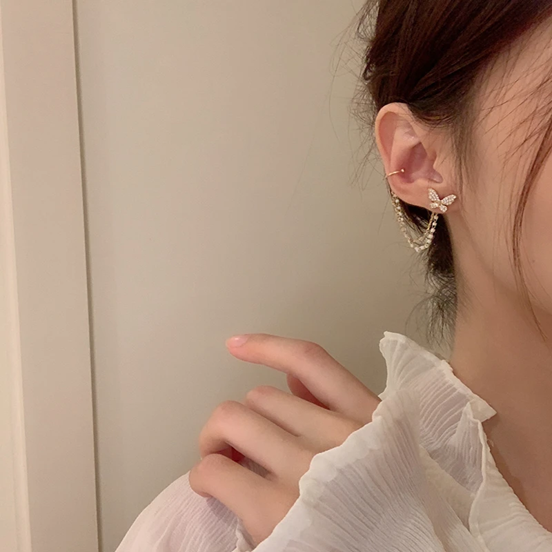 Women's Crystal Butterfly Stud Earrings Women's Crystal Butterfly Stud Earrings
