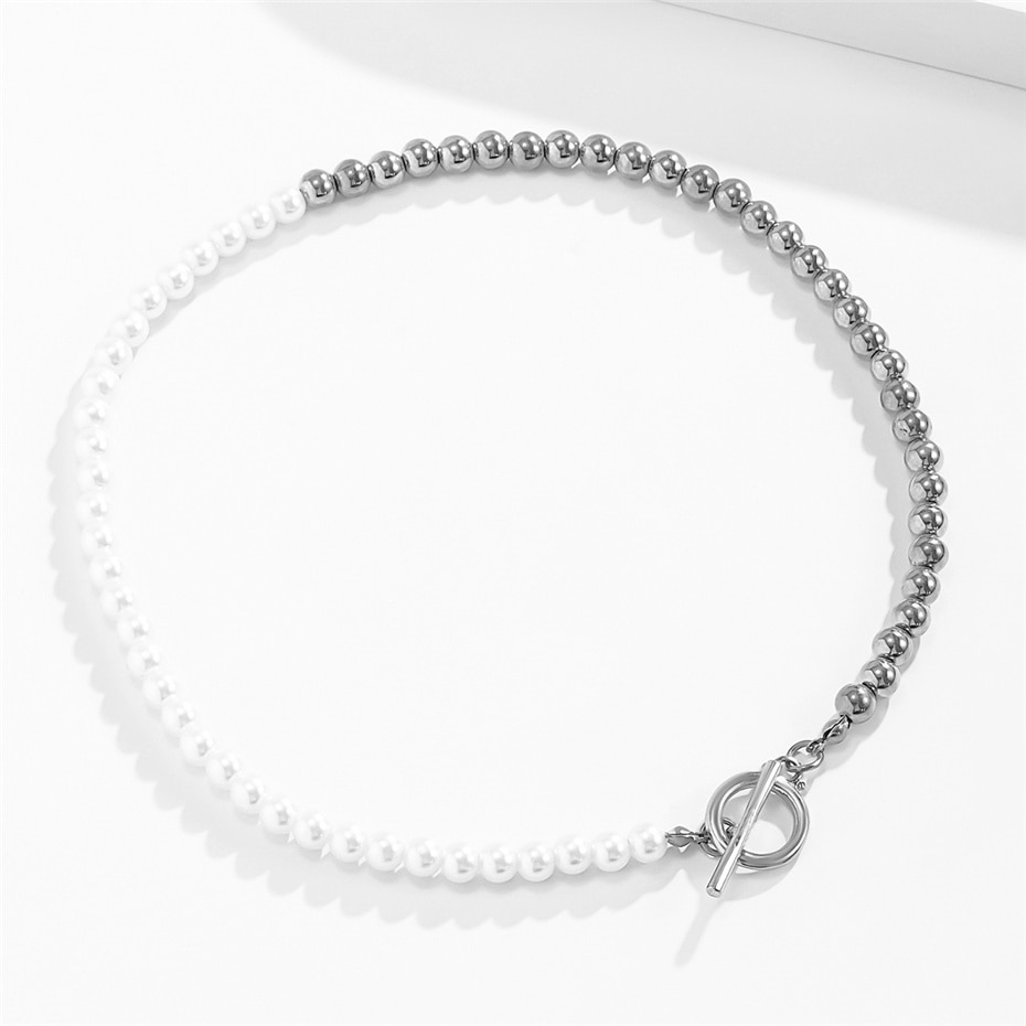 Women's Baroque Pearl Chain Necklace
