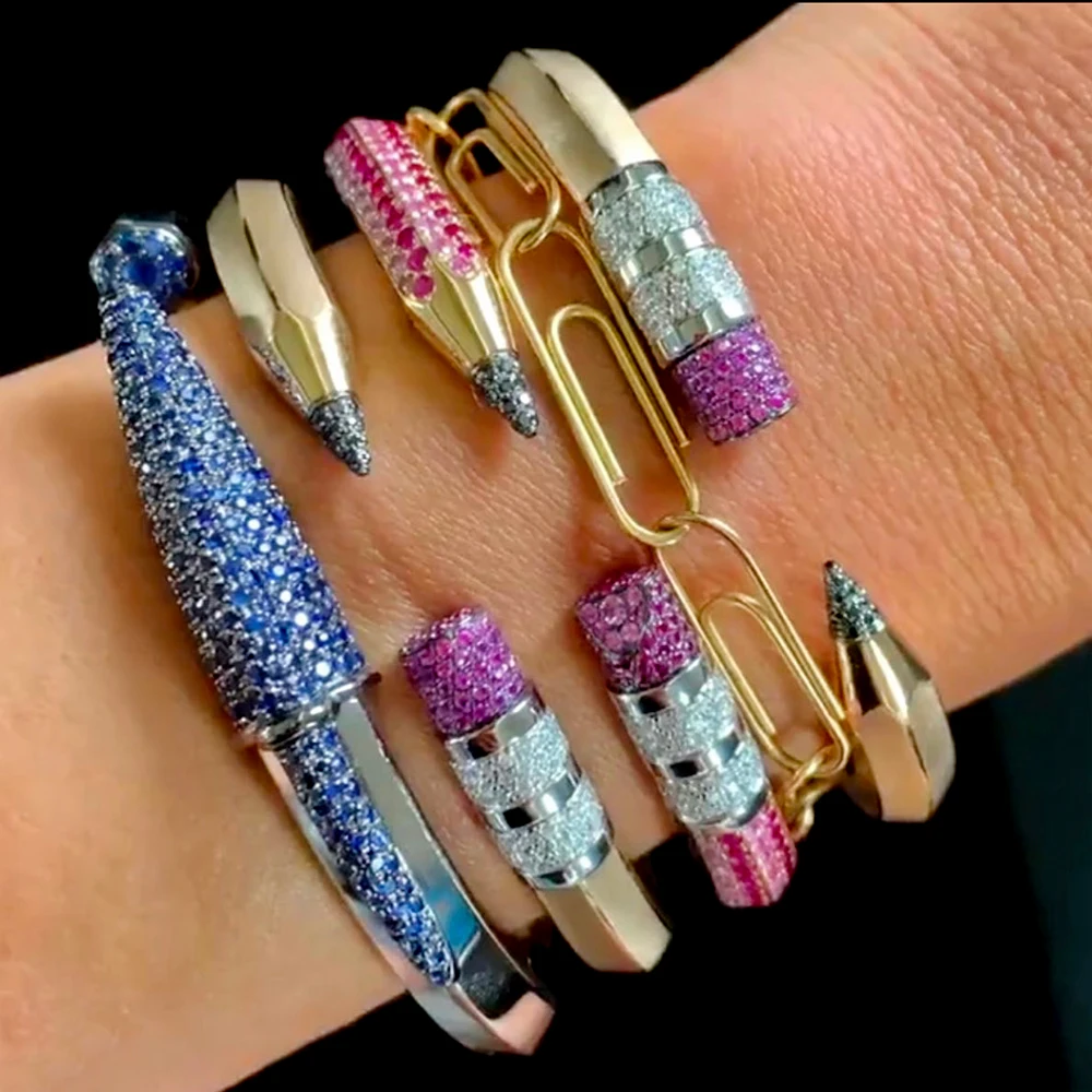 GODKI Trendy Pencil Designs Bangle Cuff For Women Wedding Full Cubic Zircon Crystal CZ Dubai Silver Color Party Bracelet 2026 GODKI Trendy Pencil Designs Bangle Cuff For Women Wedding Full Cubic Zircon Crystal CZ Dubai Silver Color Party Bracelet 2026