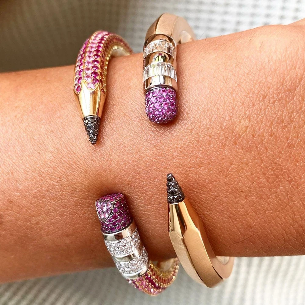GODKI Trendy Pencil Designs Bangle Cuff For Women Wedding Full Cubic Zircon Crystal CZ Dubai Silver Color Party Bracelet 2026 GODKI Trendy Pencil Designs Bangle Cuff For Women Wedding Full Cubic Zircon Crystal CZ Dubai Silver Color Party Bracelet 2026