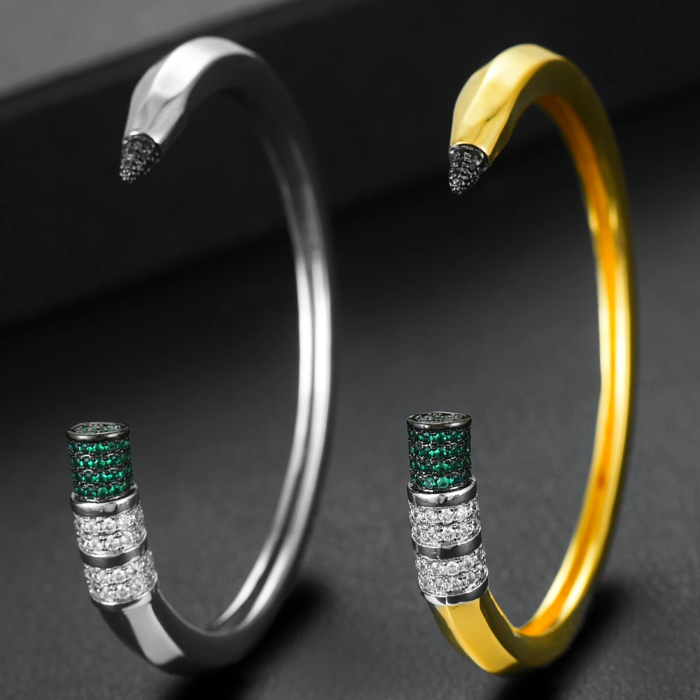 GODKI Trendy Pencil Designs Bangle Cuff For Women Wedding Full Cubic Zircon Crystal CZ Dubai Silver Color Party Bracelet 2026 GODKI Trendy Pencil Designs Bangle Cuff For Women Wedding Full Cubic Zircon Crystal CZ Dubai Silver Color Party Bracelet 2026