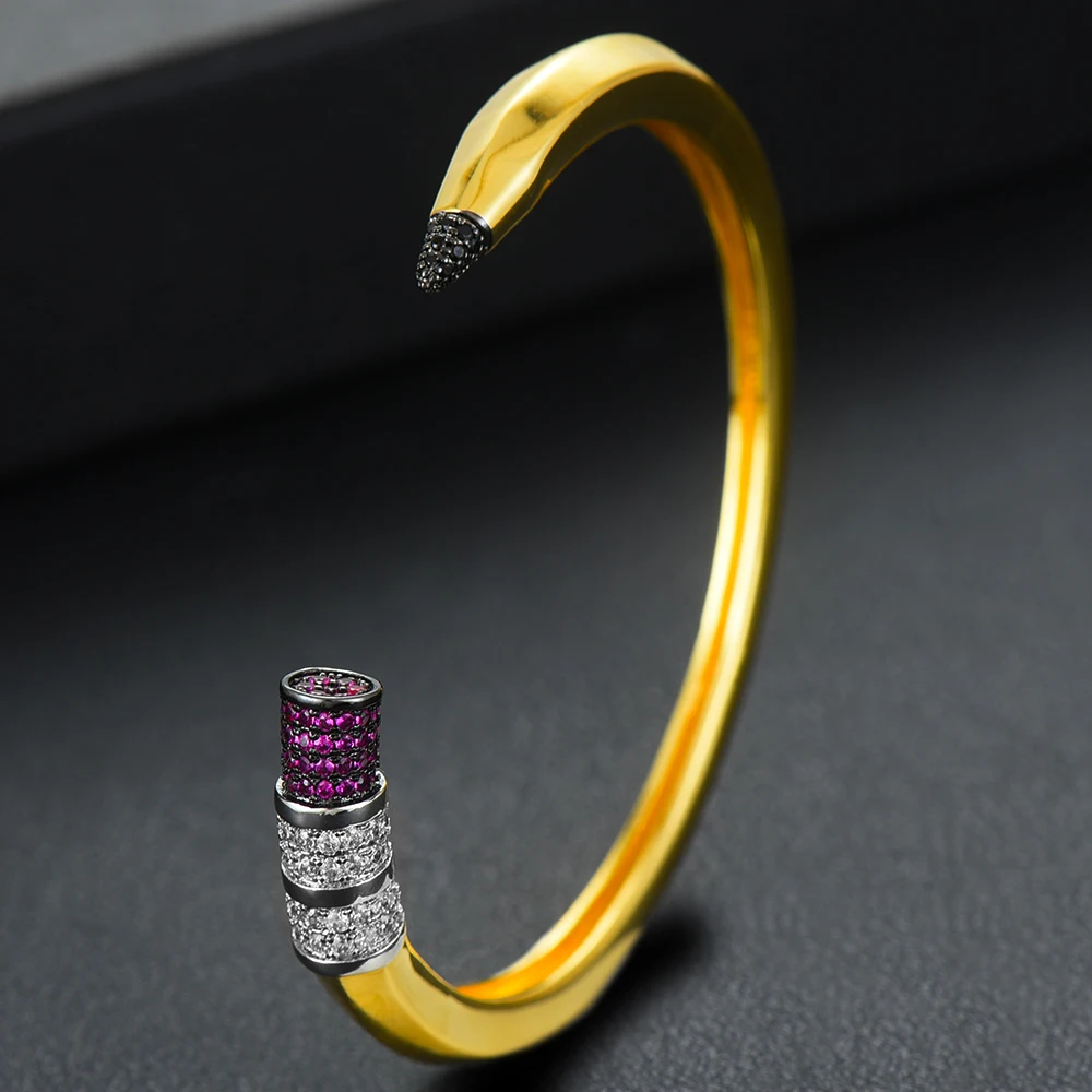 GODKI Trendy Pencil Designs Bangle Cuff For Women Wedding Full Cubic Zircon Crystal CZ Dubai Silver Color Party Bracelet 2026 GODKI Trendy Pencil Designs Bangle Cuff For Women Wedding Full Cubic Zircon Crystal CZ Dubai Silver Color Party Bracelet 2026