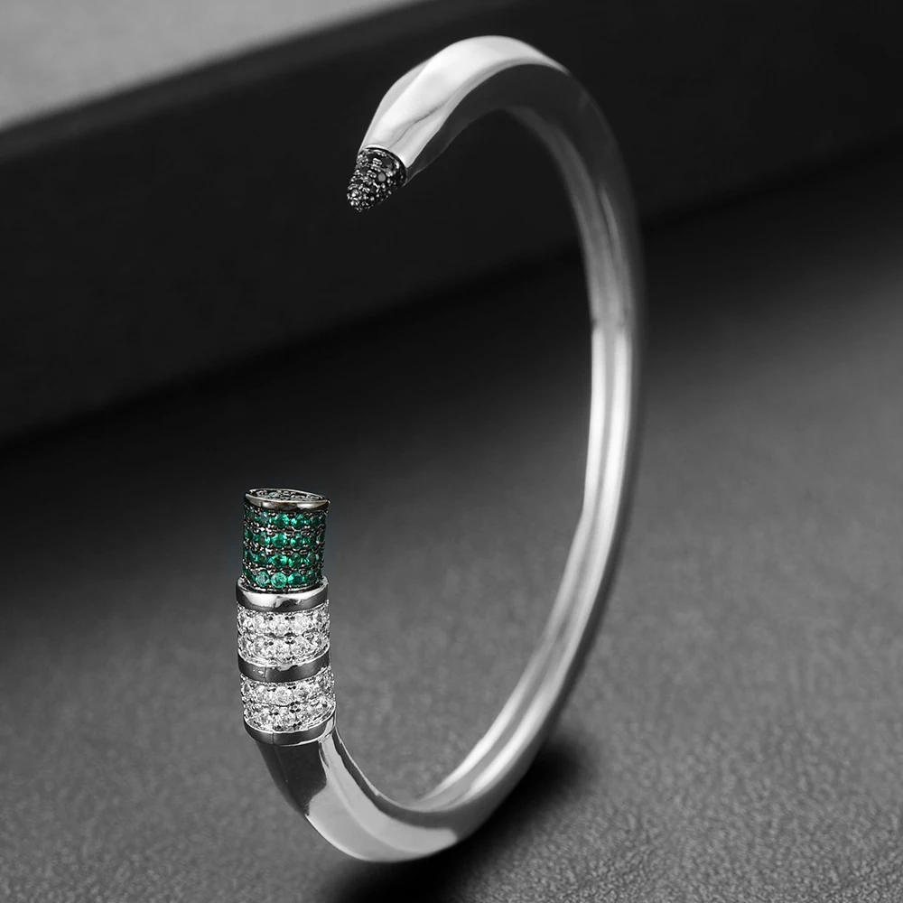 GODKI Trendy Pencil Designs Bangle Cuff For Women Wedding Full Cubic Zircon Crystal CZ Dubai Silver Color Party Bracelet 2026 GODKI Trendy Pencil Designs Bangle Cuff For Women Wedding Full Cubic Zircon Crystal CZ Dubai Silver Color Party Bracelet 2026