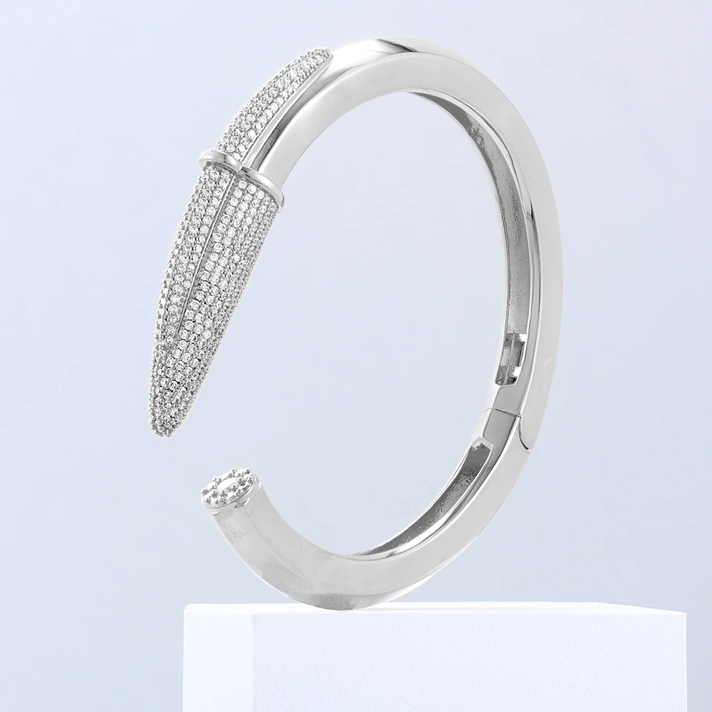 GODKI Trendy Pencil Designs Bangle Cuff For Women Wedding Full Cubic Zircon Crystal CZ Dubai Silver Color Party Bracelet 2026 GODKI Trendy Pencil Designs Bangle Cuff For Women Wedding Full Cubic Zircon Crystal CZ Dubai Silver Color Party Bracelet 2026