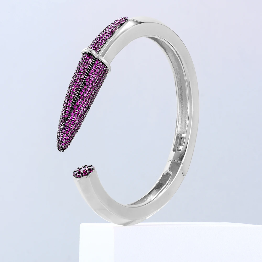 GODKI Trendy Pencil Designs Bangle Cuff For Women Wedding Full Cubic Zircon Crystal CZ Dubai Silver Color Party Bracelet 2026 GODKI Trendy Pencil Designs Bangle Cuff For Women Wedding Full Cubic Zircon Crystal CZ Dubai Silver Color Party Bracelet 2026