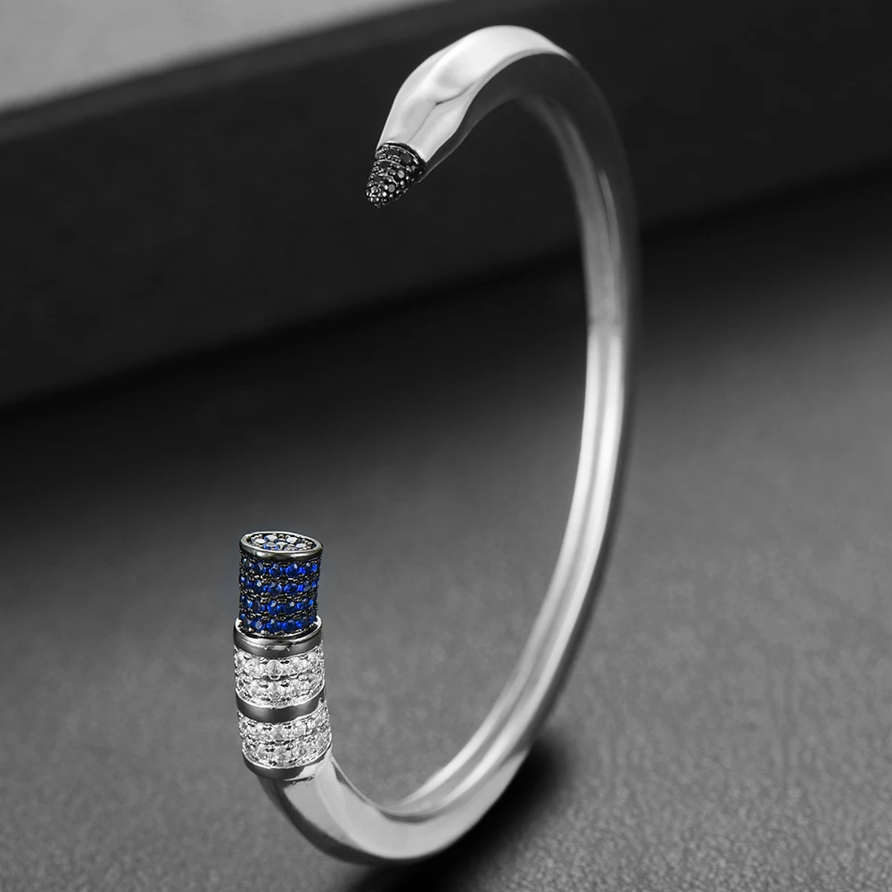 GODKI Trendy Pencil Designs Bangle Cuff For Women Wedding Full Cubic Zircon Crystal CZ Dubai Silver Color Party Bracelet 2026 GODKI Trendy Pencil Designs Bangle Cuff For Women Wedding Full Cubic Zircon Crystal CZ Dubai Silver Color Party Bracelet 2026
