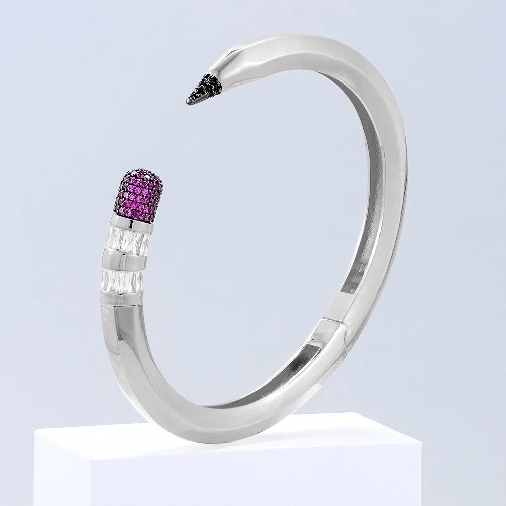 GODKI Trendy Pencil Designs Bangle Cuff For Women Wedding Full Cubic Zircon Crystal CZ Dubai Silver Color Party Bracelet 2026 GODKI Trendy Pencil Designs Bangle Cuff For Women Wedding Full Cubic Zircon Crystal CZ Dubai Silver Color Party Bracelet 2026