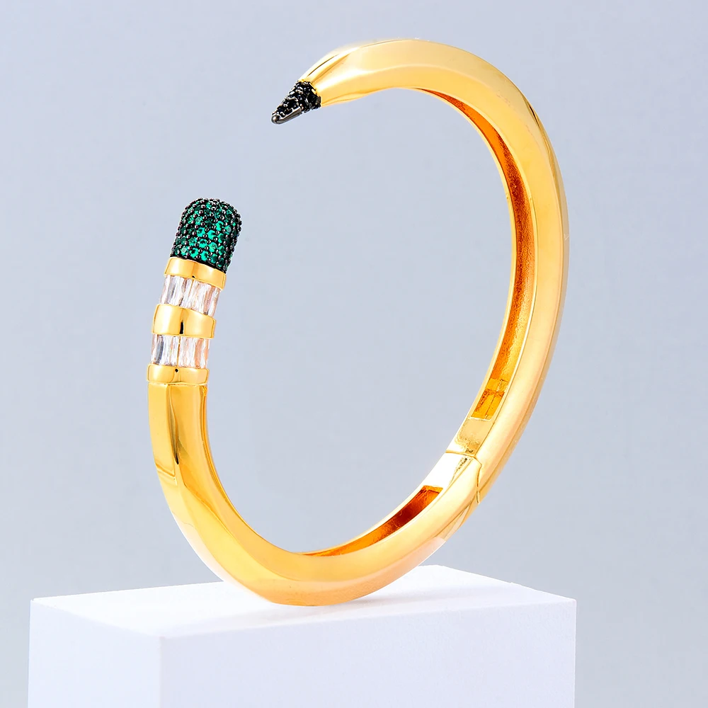 GODKI Trendy Pencil Designs Bangle Cuff For Women Wedding Full Cubic Zircon Crystal CZ Dubai Silver Color Party Bracelet 2026 GODKI Trendy Pencil Designs Bangle Cuff For Women Wedding Full Cubic Zircon Crystal CZ Dubai Silver Color Party Bracelet 2026