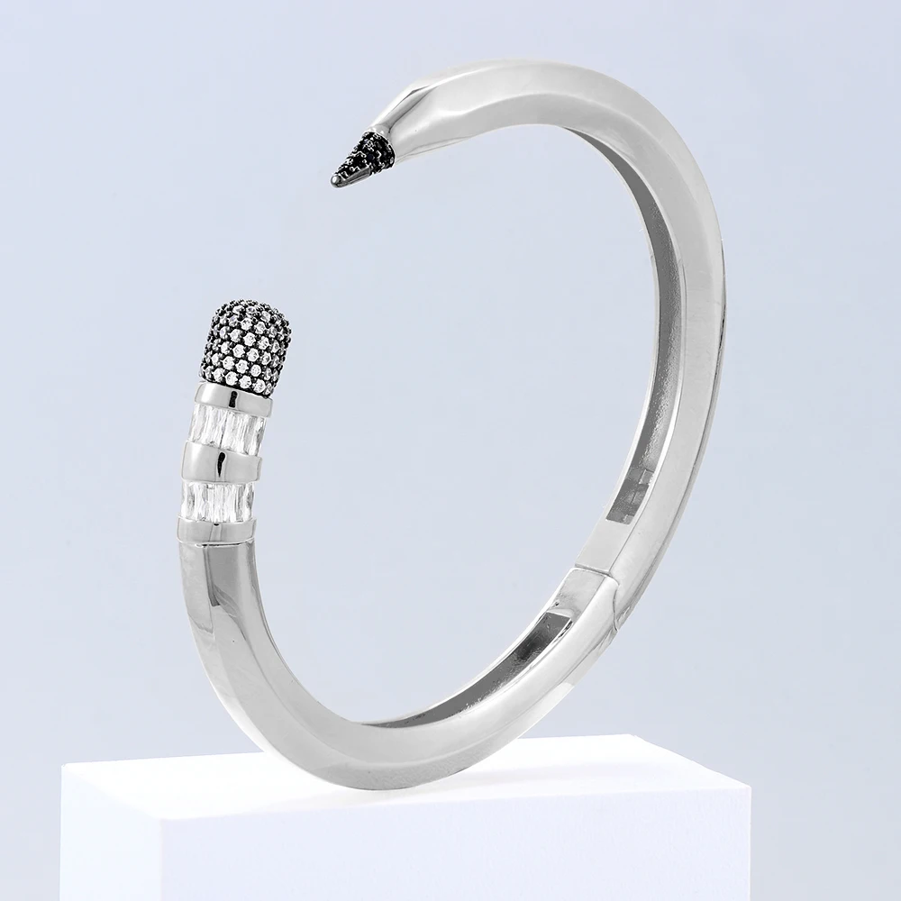 GODKI Trendy Pencil Designs Bangle Cuff For Women Wedding Full Cubic Zircon Crystal CZ Dubai Silver Color Party Bracelet 2026 GODKI Trendy Pencil Designs Bangle Cuff For Women Wedding Full Cubic Zircon Crystal CZ Dubai Silver Color Party Bracelet 2026