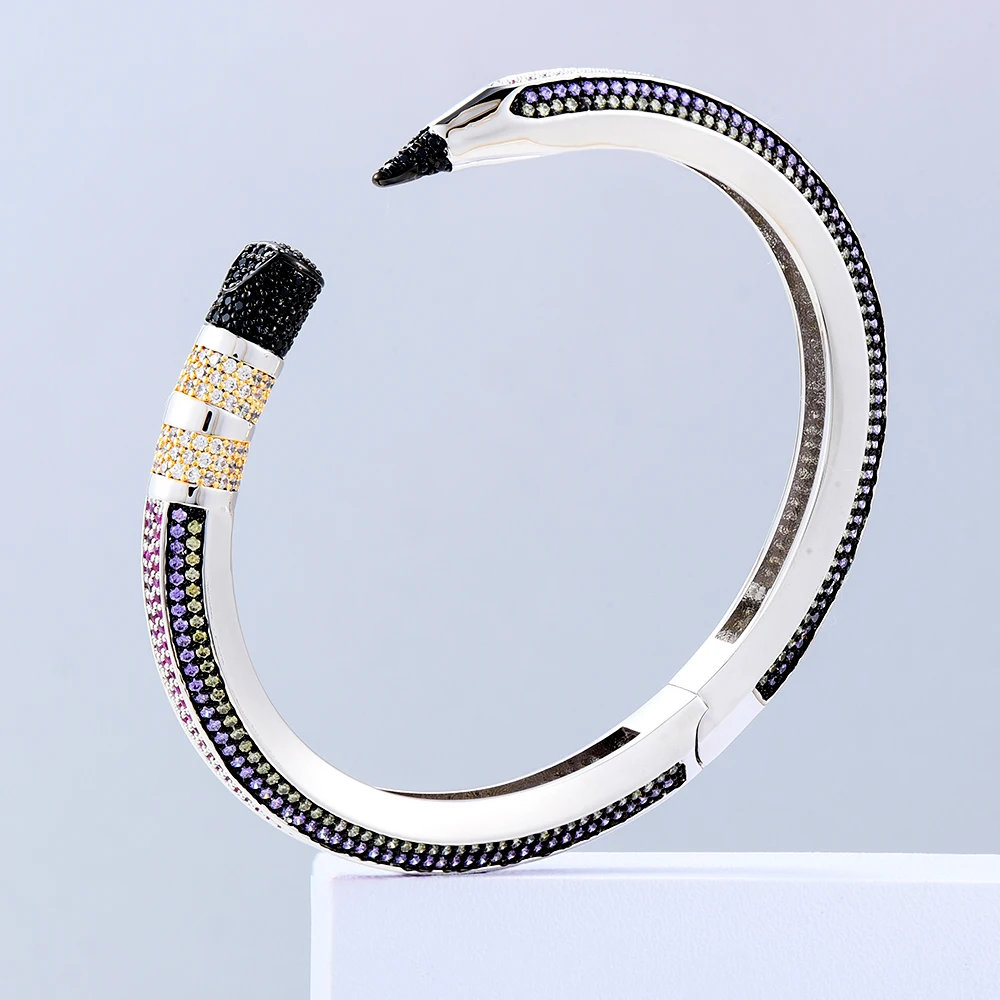 GODKI Trendy Pencil Designs Bangle Cuff For Women Wedding Full Cubic Zircon Crystal CZ Dubai Silver Color Party Bracelet 2026 GODKI Trendy Pencil Designs Bangle Cuff For Women Wedding Full Cubic Zircon Crystal CZ Dubai Silver Color Party Bracelet 2026