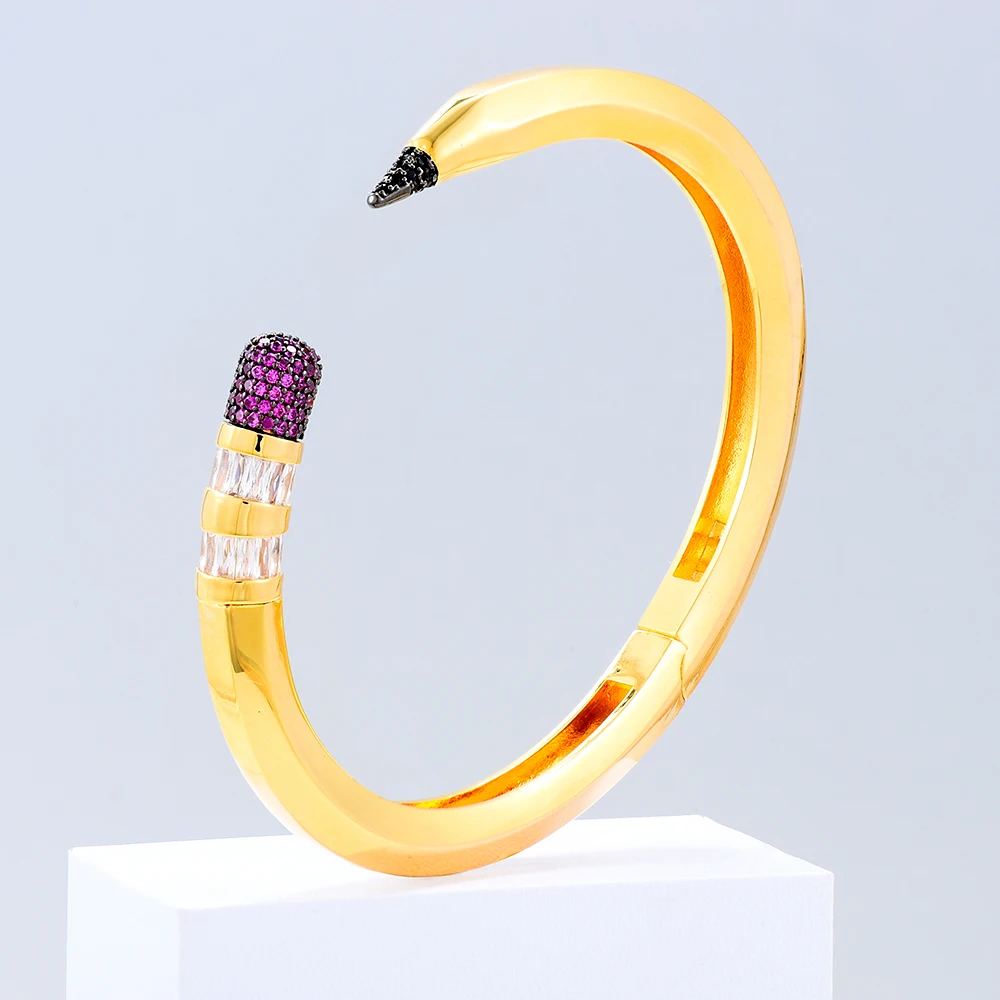 GODKI Trendy Pencil Designs Bangle Cuff For Women Wedding Full Cubic Zircon Crystal CZ Dubai Silver Color Party Bracelet 2026 GODKI Trendy Pencil Designs Bangle Cuff For Women Wedding Full Cubic Zircon Crystal CZ Dubai Silver Color Party Bracelet 2026