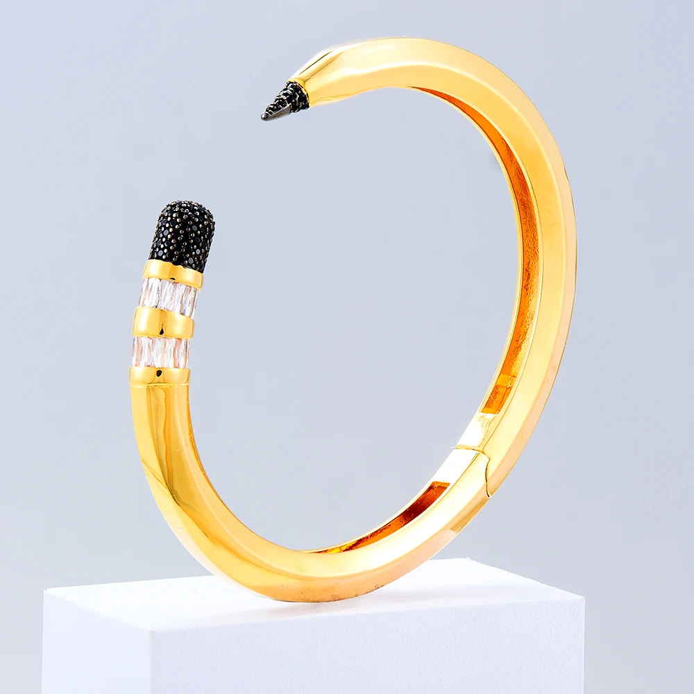 GODKI Trendy Pencil Designs Bangle Cuff For Women Wedding Full Cubic Zircon Crystal CZ Dubai Silver Color Party Bracelet 2026 GODKI Trendy Pencil Designs Bangle Cuff For Women Wedding Full Cubic Zircon Crystal CZ Dubai Silver Color Party Bracelet 2026