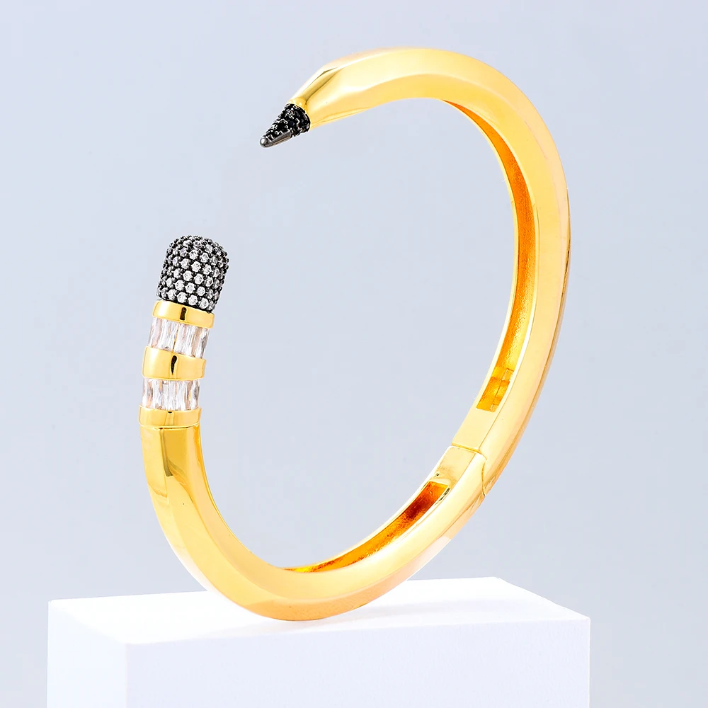 GODKI Trendy Pencil Designs Bangle Cuff For Women Wedding Full Cubic Zircon Crystal CZ Dubai Silver Color Party Bracelet 2026 GODKI Trendy Pencil Designs Bangle Cuff For Women Wedding Full Cubic Zircon Crystal CZ Dubai Silver Color Party Bracelet 2026