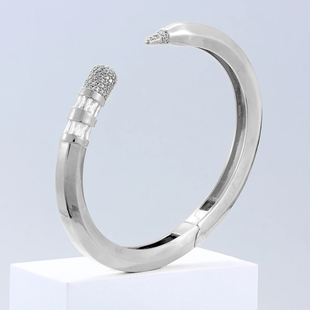 GODKI Trendy Pencil Designs Bangle Cuff For Women Wedding Full Cubic Zircon Crystal CZ Dubai Silver Color Party Bracelet 2026 GODKI Trendy Pencil Designs Bangle Cuff For Women Wedding Full Cubic Zircon Crystal CZ Dubai Silver Color Party Bracelet 2026