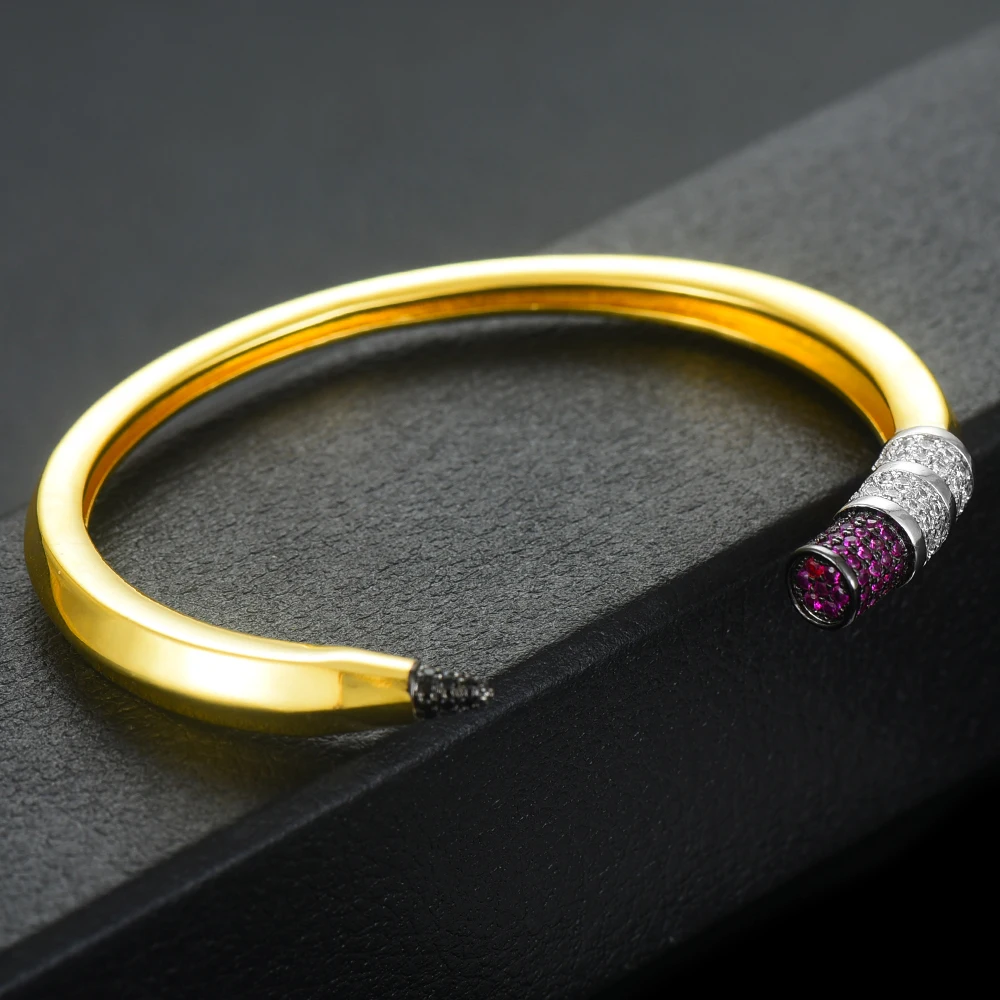 GODKI Trendy Pencil Designs Bangle Cuff For Women Wedding Full Cubic Zircon Crystal CZ Dubai Silver Color Party Bracelet 2026 GODKI Trendy Pencil Designs Bangle Cuff For Women Wedding Full Cubic Zircon Crystal CZ Dubai Silver Color Party Bracelet 2026