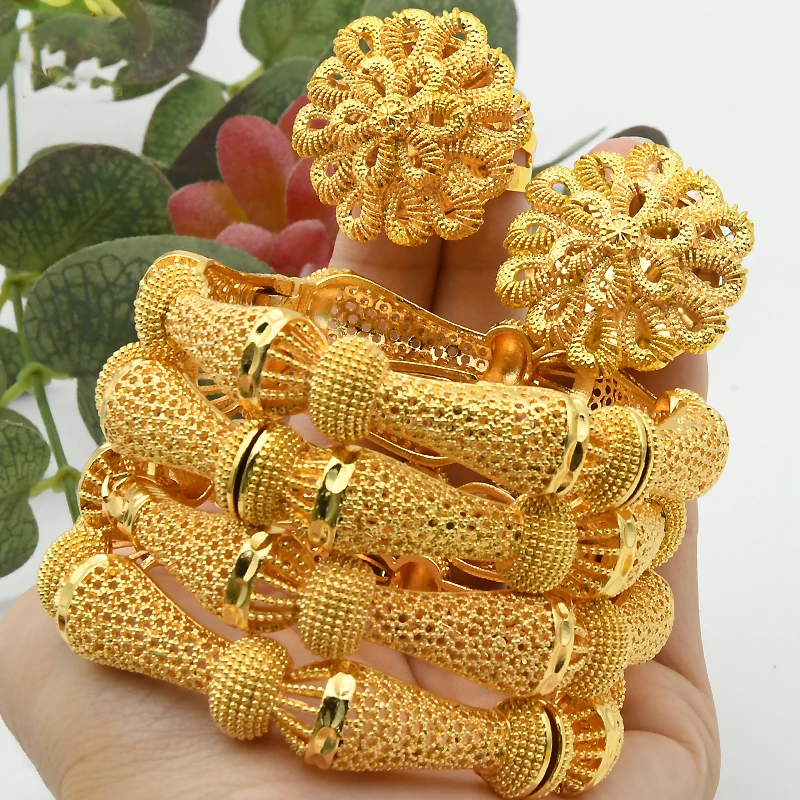 ANIID Women Charm Bracelet Bangle 24K Gold Color Jewelry Dubai Flower Bangle Brand African Designer Ethiopian Hawaiian Jewelry ANIID Women Charm Bracelet Bangle 24K Gold Color Jewelry Dubai Flower Bangle Brand African Designer Ethiopian Hawaiian Jewelry