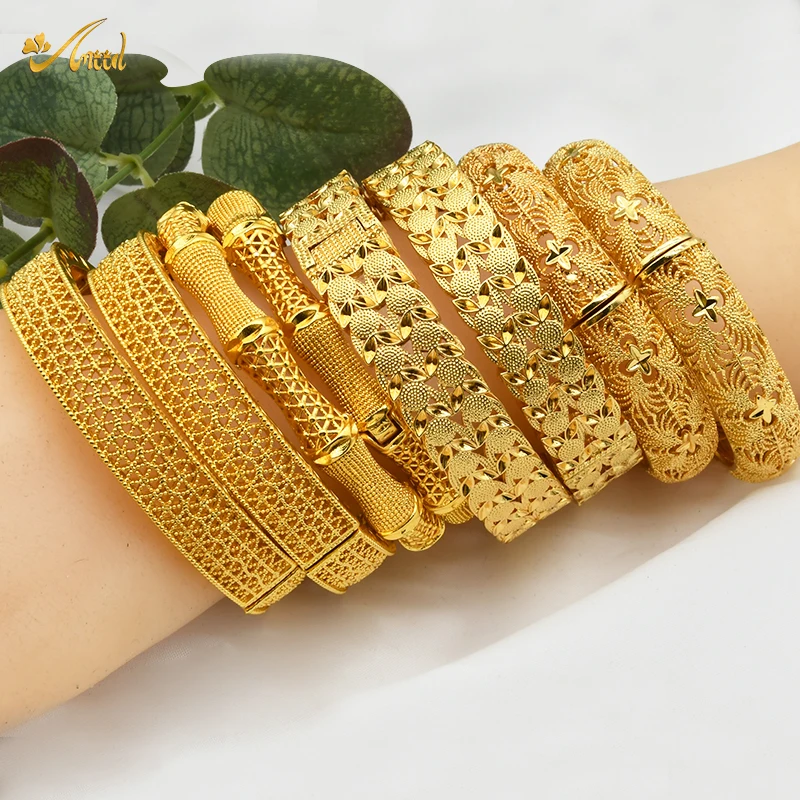 ANIID Women Charm Bracelet Bangle 24K Gold Color Jewelry Dubai Flower Bangle Brand African Designer Ethiopian Hawaiian Jewelry ANIID Women Charm Bracelet Bangle 24K Gold Color Jewelry Dubai Flower Bangle Brand African Designer Ethiopian Hawaiian Jewelry