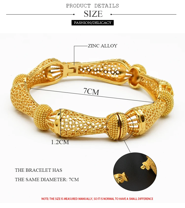 ANIID Women Charm Bracelet Bangle 24K Gold Color Jewelry Dubai Flower Bangle Brand African Designer Ethiopian Hawaiian Jewelry
