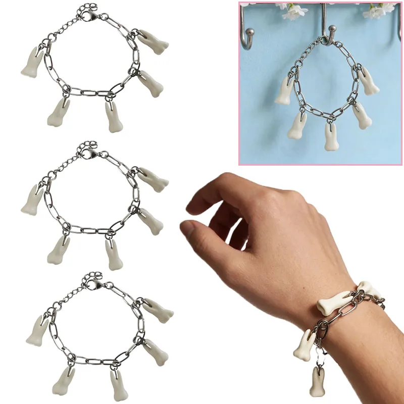 Creative Teeth Charm Bangle Bracelet Punk Street Accessory Party Jewelry Gift for Men Women Festival Dating Casual Decoration Creative Teeth Charm Bangle Bracelet Punk Street Accessory Party Jewelry Gift for Men Women Festival Dating Casual Decoration
