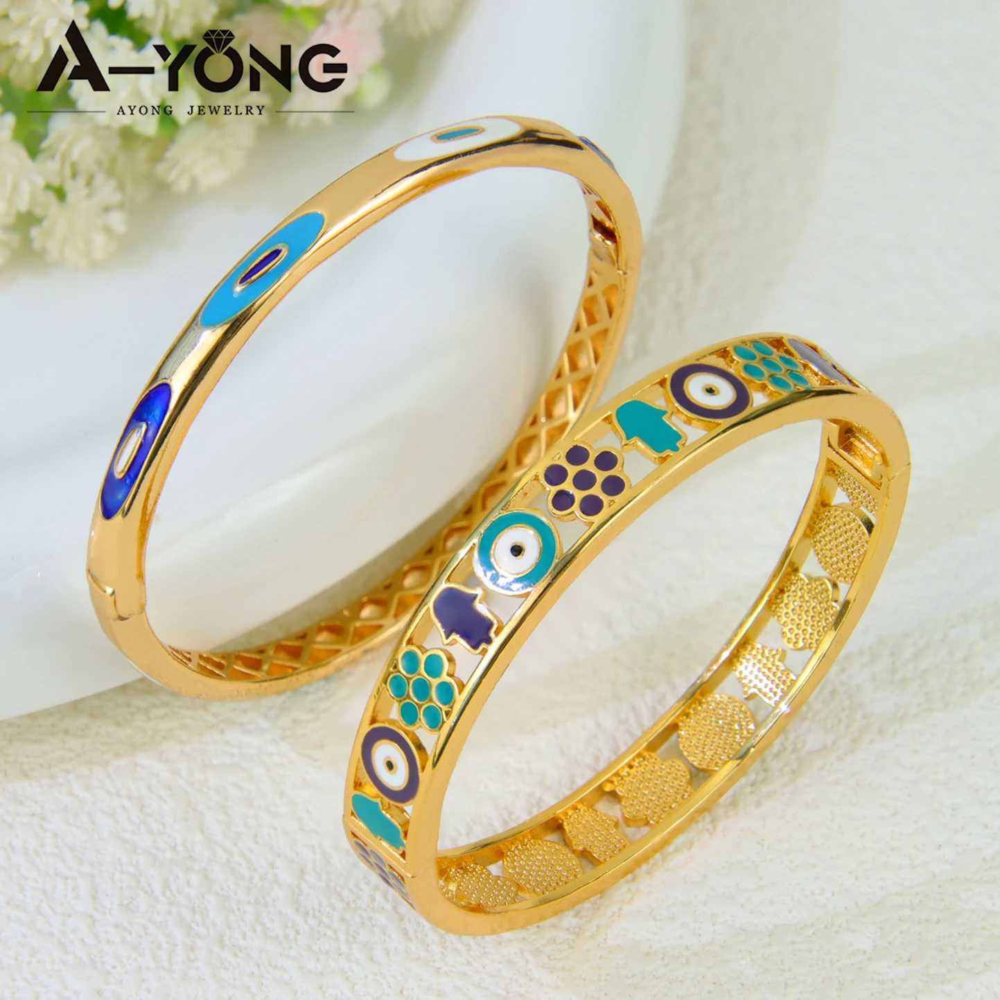 Ethiopia Classic Turquoise Bracelet 21k Gold Plated Dubai Charm Opening Bangles Oman Women Bridal Wedding Party Jewelry Ethiopia Classic Turquoise Bracelet 21k Gold Plated Dubai Charm Opening Bangles Oman Women Bridal Wedding Party Jewelry