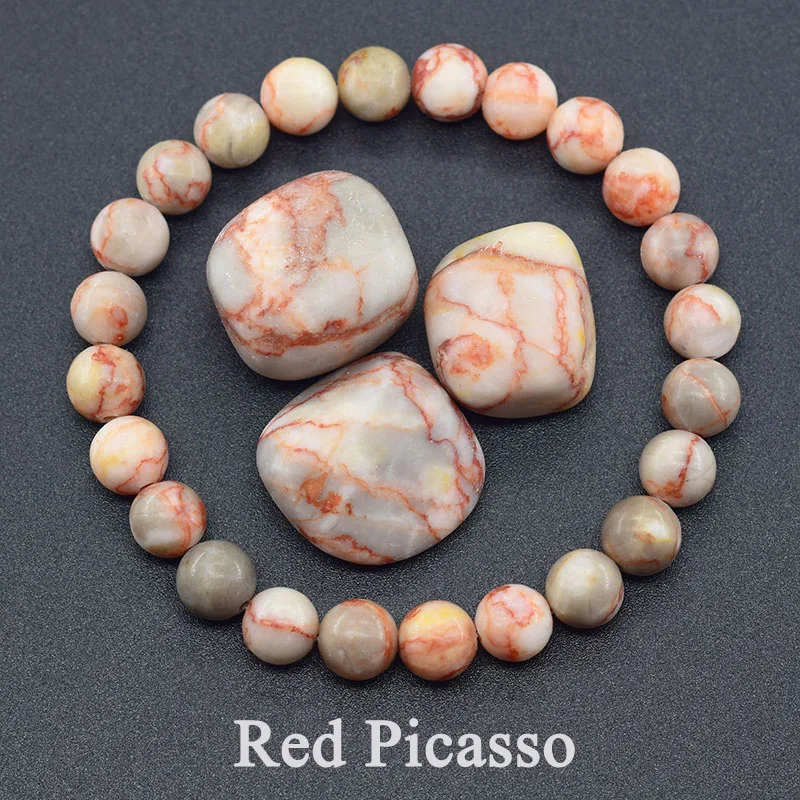 Indian Agate Bead Women Bracelet Made of Natrual Stone Colorful Crystal Agate Strand Bracelet Energy Healing Yoga Jewelry Gift