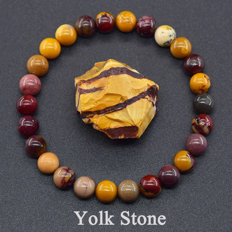 Indian Agate Bead Women Bracelet Made of Natrual Stone Colorful Crystal Agate Strand Bracelet Energy Healing Yoga Jewelry Gift