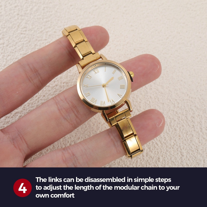 New DIY 9mm Width Italian Elastic Charm Stainless Square Watch Men Women Bracelet Bangle For Party Friend Birthday Jewelry Gift