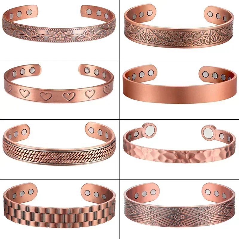 Pure Copper Magnetic Bracelet Men Arthritis Adjustable Magnets Women Cuff Therapy Health Energy Bangles Dropshipping / Wholesale Pure Copper Magnetic Bracelet Men Arthritis Adjustable Magnets Women Cuff Therapy Health Energy Bangles Dropshipping / Wholesale