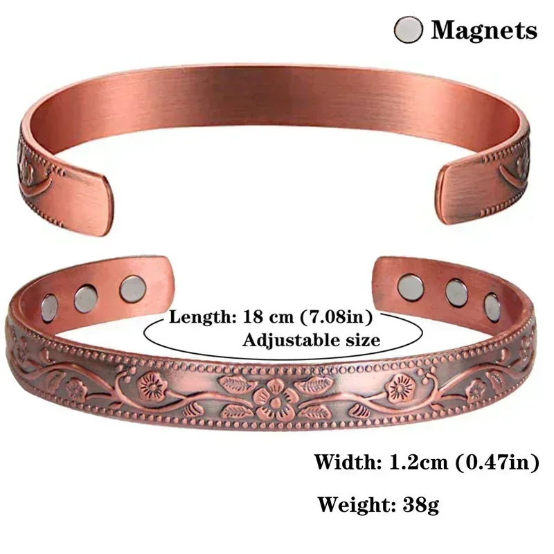 Pure Copper Magnetic Bracelet Men Arthritis Adjustable Magnets Women Cuff Therapy Health Energy Bangles Dropshipping / Wholesale Pure Copper Magnetic Bracelet Men Arthritis Adjustable Magnets Women Cuff Therapy Health Energy Bangles Dropshipping / Wholesale