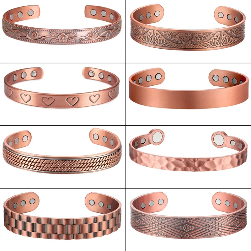 Pure Copper Magnetic Bracelet Men Arthritis Adjustable Magnets Women Cuff Therapy Health Energy Bangles Dropshipping / Wholesale Pure Copper Magnetic Bracelet Men Arthritis Adjustable Magnets Women Cuff Therapy Health Energy Bangles Dropshipping / Wholesale