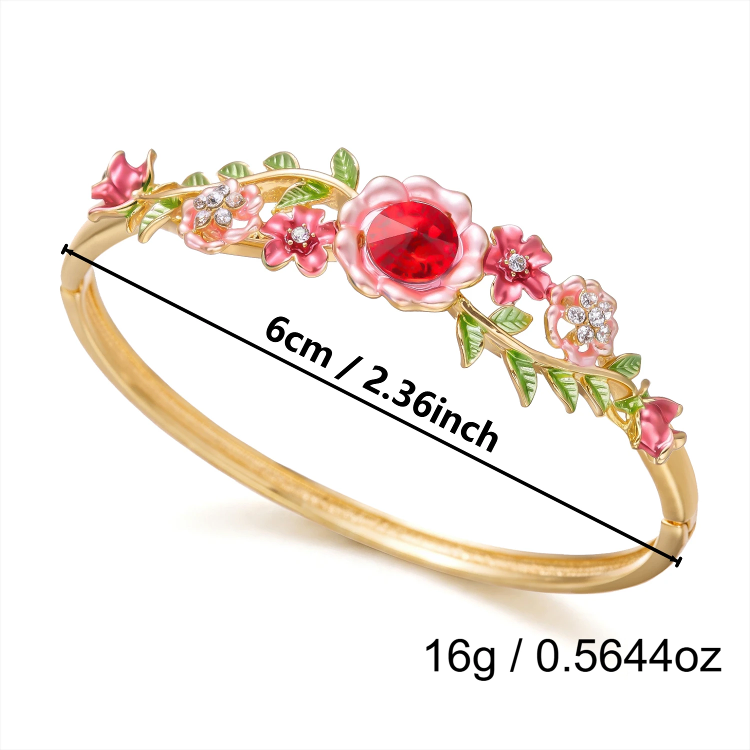 Romantic Vintage Enamel Flower Copper Bracelet for Women Cute Colorful Hollow Hand Ring Luxury Elegance Jewelry Gift Romantic Vintage Enamel Flower Copper Bracelet for Women Cute Colorful Hollow Hand Ring Luxury Elegance Jewelry Gift
