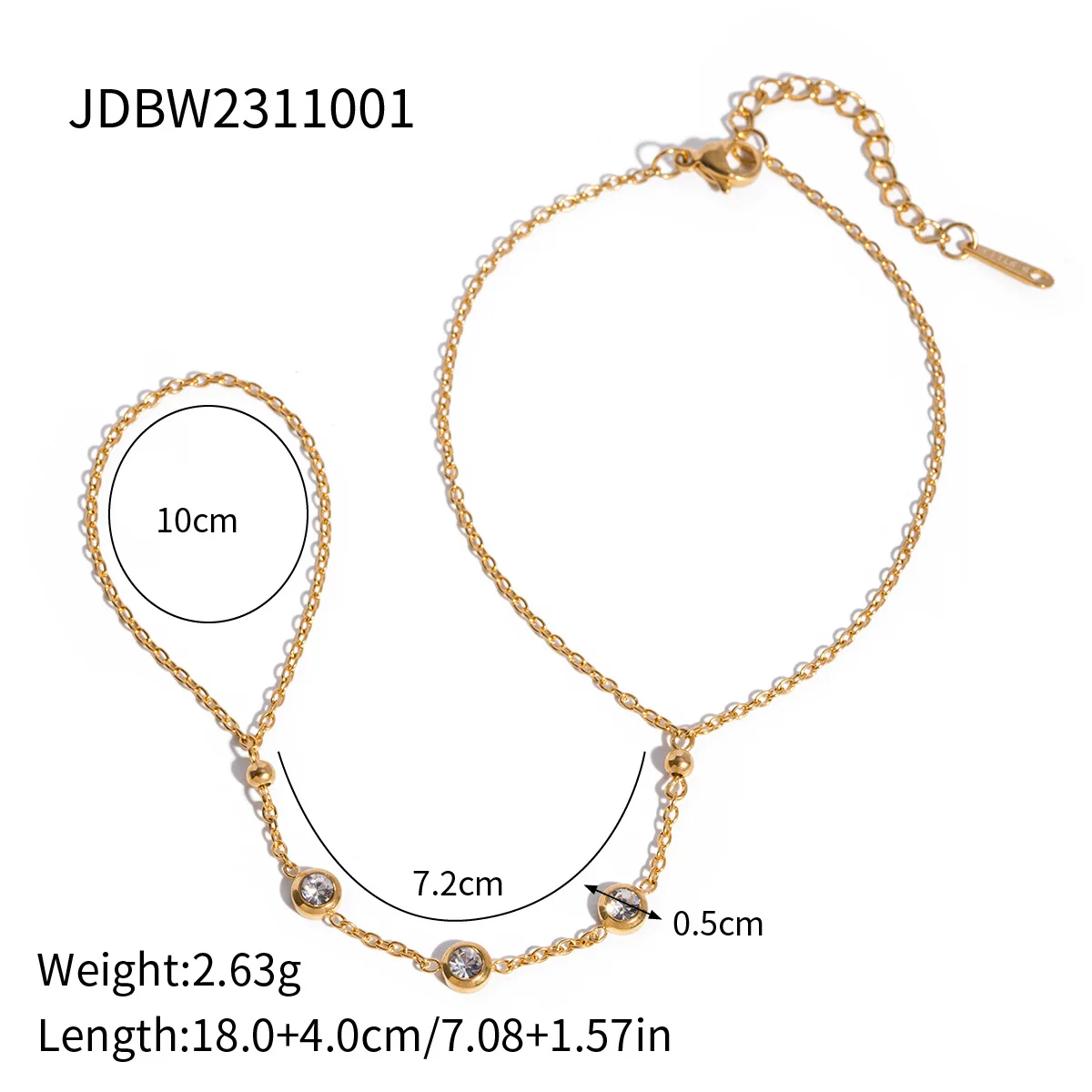 XUNYUE Wholesale New Style Punk Finger Ring Bracelet Hand Back Chain Jewelry Conjoined Bracelet
