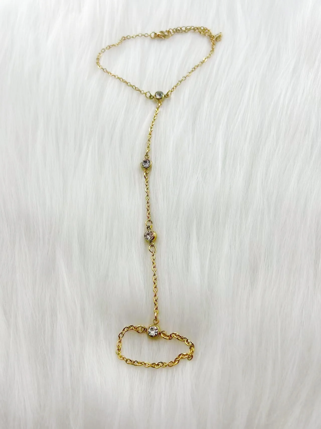 XUNYUE Wholesale New Style Punk Finger Ring Bracelet Hand Back Chain Jewelry Conjoined Bracelet