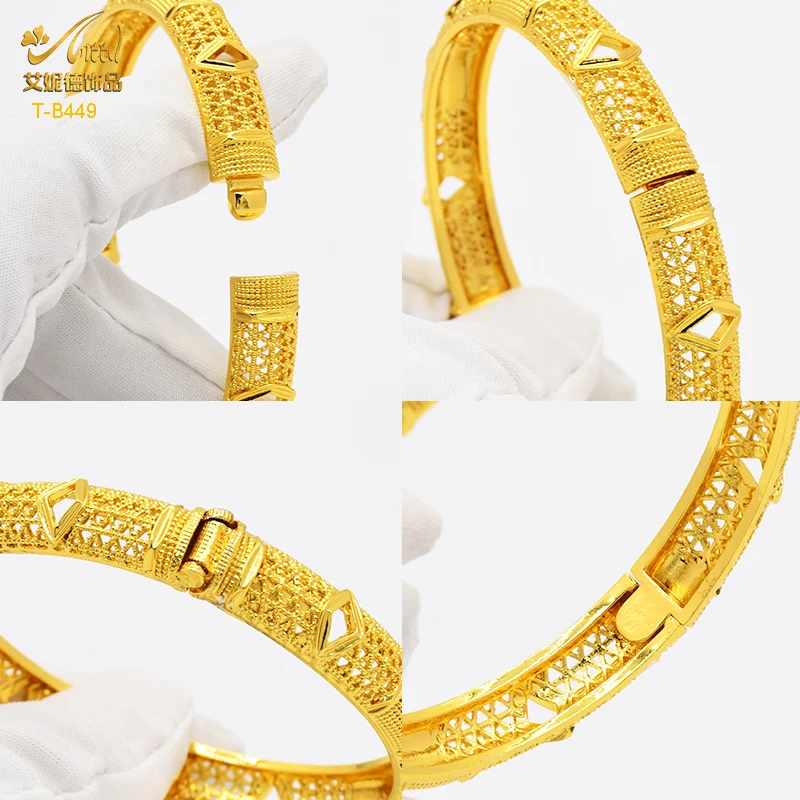 ANIID Luxury Dubai Gold Color Bangles For Women 24K Gold Plated Indian African Bracelets Charm Wedding Ethiopian Arabic Jewelry ANIID Luxury Dubai Gold Color Bangles For Women 24K Gold Plated Indian African Bracelets Charm Wedding Ethiopian Arabic Jewelry