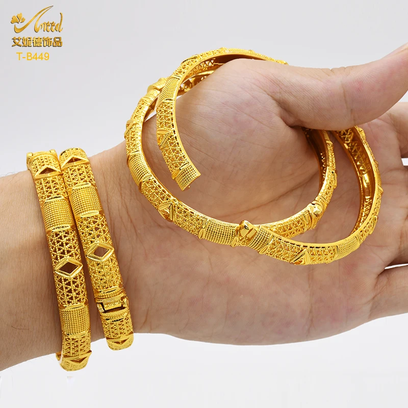 ANIID Luxury Dubai Gold Color Bangles For Women 24K Gold Plated Indian African Bracelets Charm Wedding Ethiopian Arabic Jewelry ANIID Luxury Dubai Gold Color Bangles For Women 24K Gold Plated Indian African Bracelets Charm Wedding Ethiopian Arabic Jewelry