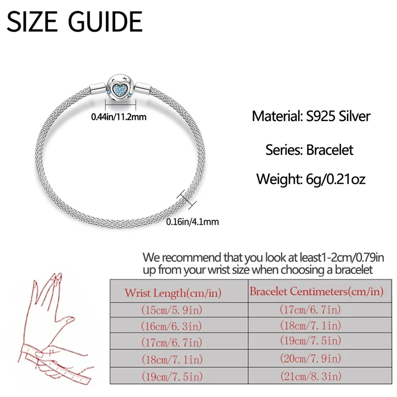 Bracelet Silver 925 Original 17-20CM Star Moon Sun Four Leaf Clover Green Zircon Bracelets Fit DIY Charms Birthday Jewelry Gifts