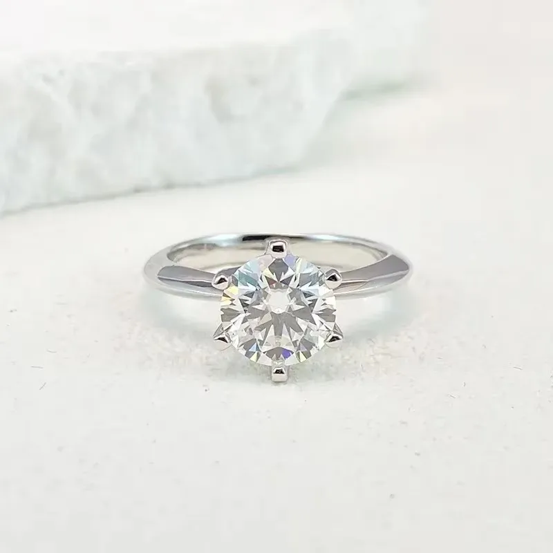 NeeTim 0.5-5ct Moissanite Ring For Women 925 Sterling Silver with White Gold Plated Lab Diamond Engagement Wedding Band Jewelry NeeTim 0.5-5ct Moissanite Ring For Women 925 Sterling Silver with White Gold Plated Lab Diamond Engagement Wedding Band Jewelry