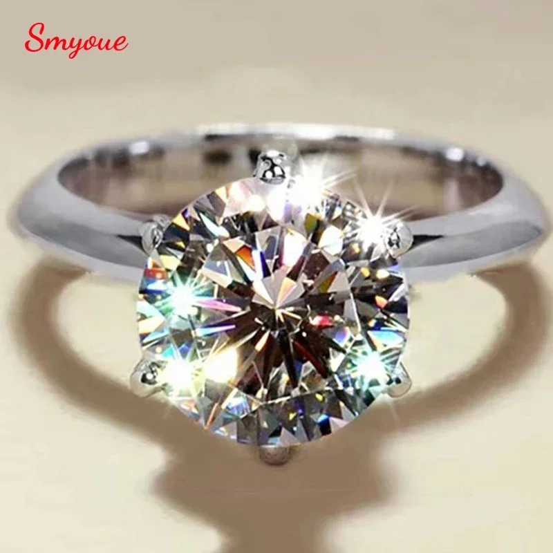 Smyoue Certified 1-5CT Moissanite Ring VVS1 Lab Diamond Solitaire Ring for Women Engagement Promise Wedding Band Jewelry Fine Smyoue Certified 1-5CT Moissanite Ring VVS1 Lab Diamond Solitaire Ring for Women Engagement Promise Wedding Band Jewelry Fine