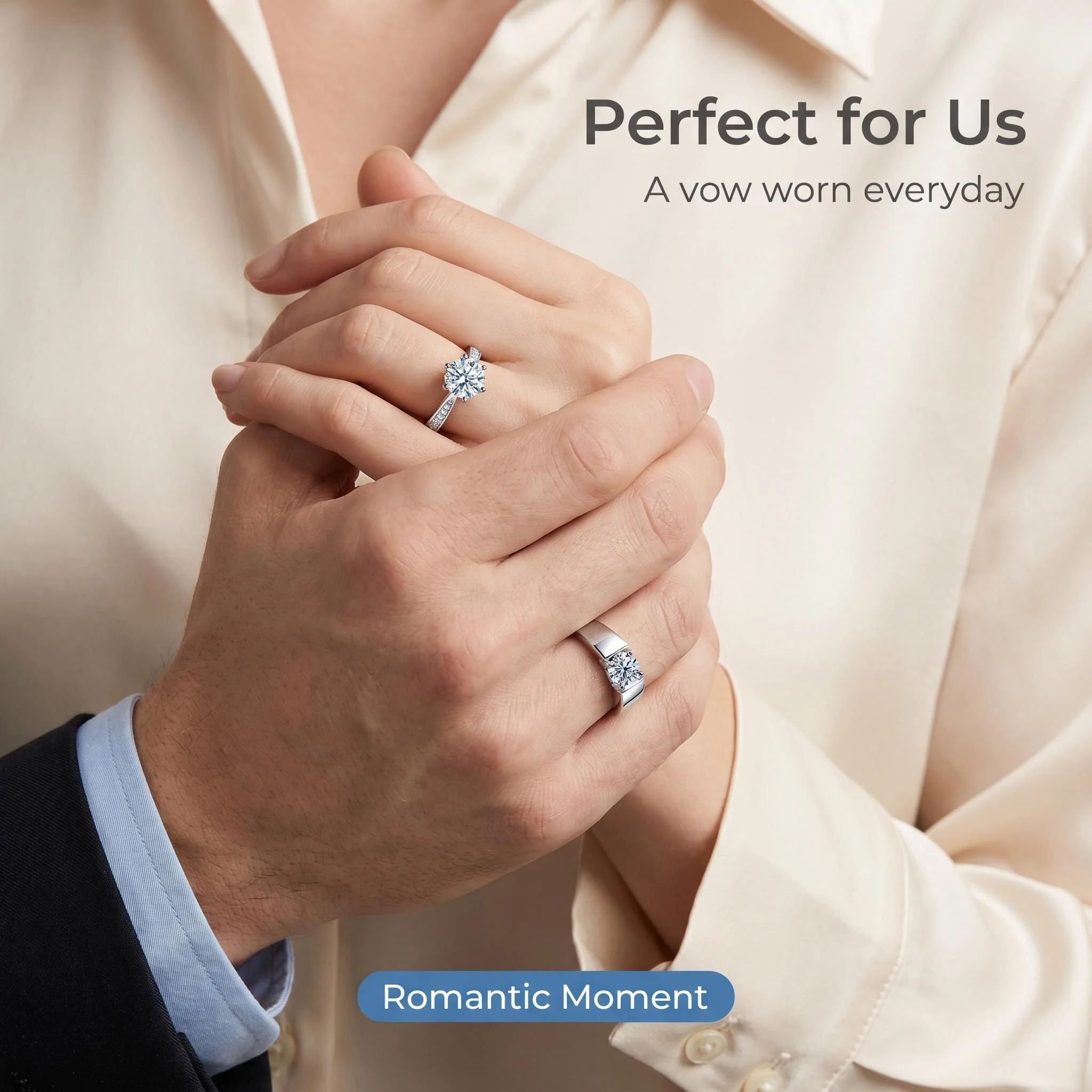 D VVS1 Moissanite 0.5-2ct 925 Sterling Silver Ring for Women Man Jewelry Shining Classic Imitation Diamond Wedding Ring Gifts