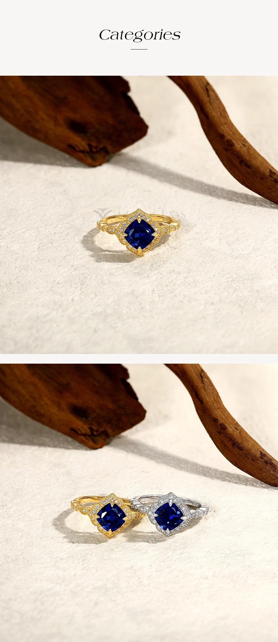 ATTAGEMS Classical Blue Sapphire Ring Cushion Cut 2.0ct DVVS1 Real 925 Sterling Silver For Women Engagement Wedding Fine Jewelry