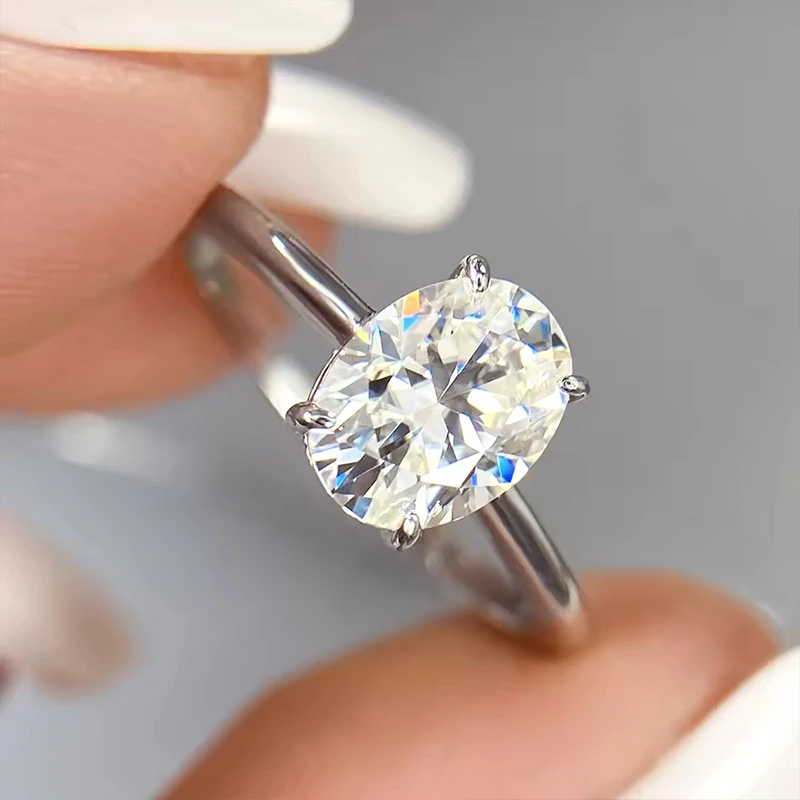 DJMAX 1-3Carat Oval/Radiant Cut D Color Moissanite Ring for Woman Original 925 Sterling Silver Engagement Wedding Ring 2025 DJMAX 1-3Carat Oval/Radiant Cut D Color Moissanite Ring for Woman Original 925 Sterling Silver Engagement Wedding Ring 2025