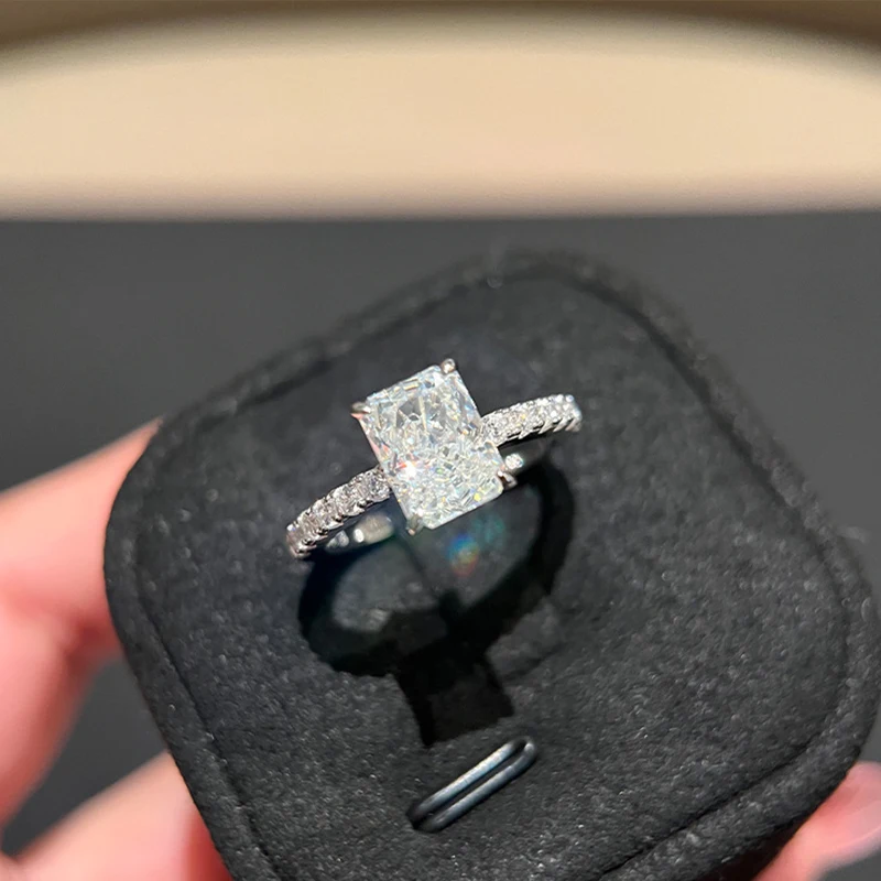 DJMAX 1-3Carat Oval/Radiant Cut D Color Moissanite Ring for Woman Original 925 Sterling Silver Engagement Wedding Ring 2025 DJMAX 1-3Carat Oval/Radiant Cut D Color Moissanite Ring for Woman Original 925 Sterling Silver Engagement Wedding Ring 2025