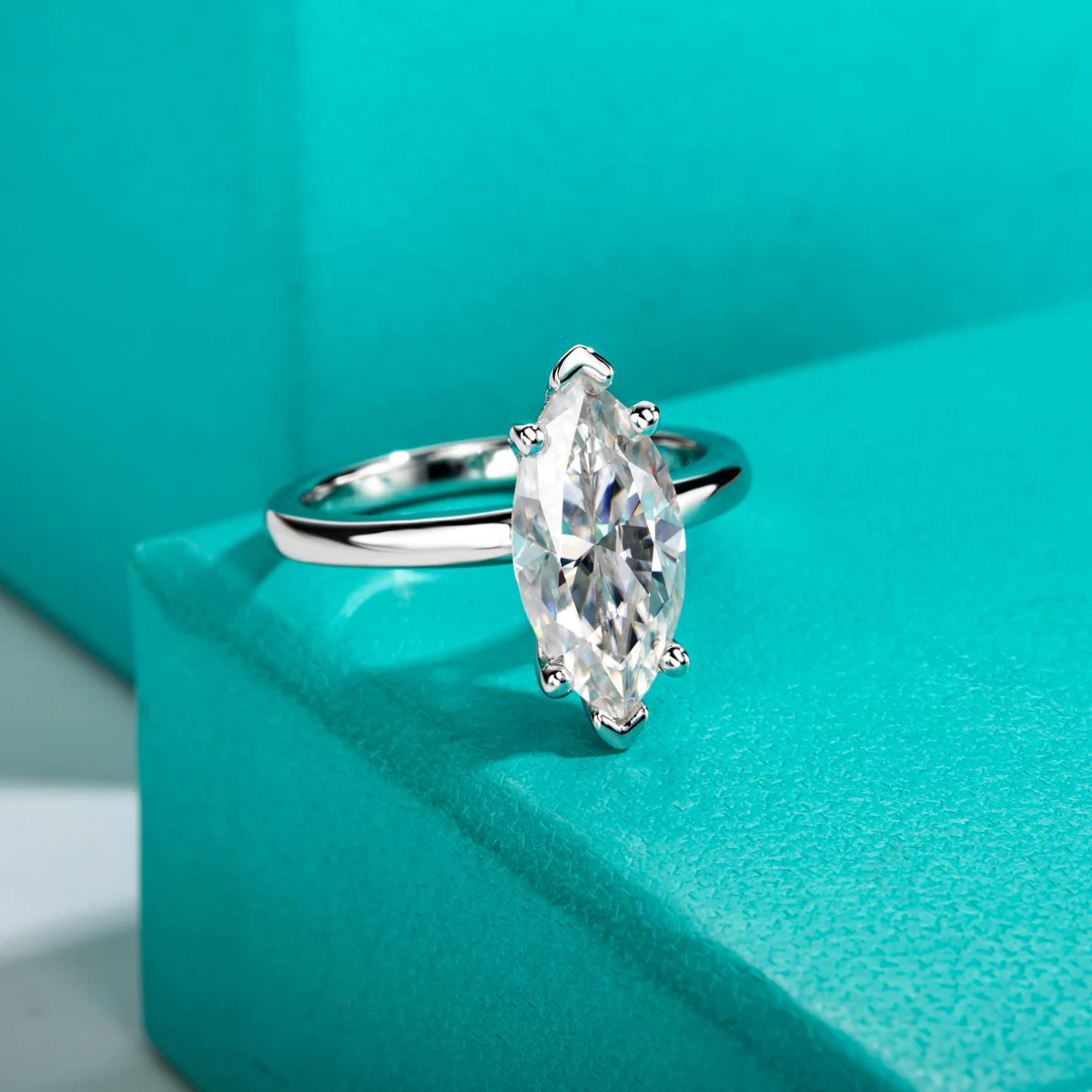 AnuJewel 3ct D Color Marquise Cut Moissanite Engagement Wedding Ring 925 Sterling Silver Rings For Women Gift Jewelry Wholesale AnuJewel 3ct D Color Marquise Cut Moissanite Engagement Wedding Ring 925 Sterling Silver Rings For Women Gift Jewelry Wholesale