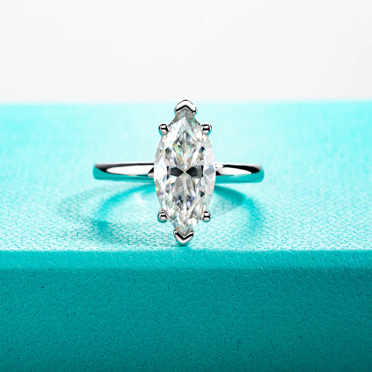 AnuJewel 3ct D Color Marquise Cut Moissanite Engagement Wedding Ring 925 Sterling Silver Rings For Women Gift Jewelry Wholesale
