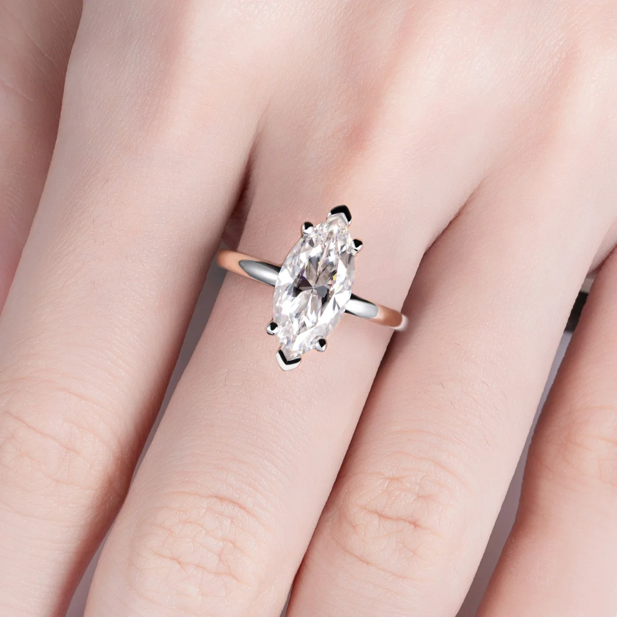 AnuJewel 3ct D Color Marquise Cut Moissanite Engagement Wedding Ring 925 Sterling Silver Rings For Women Gift Jewelry Wholesale AnuJewel 3ct D Color Marquise Cut Moissanite Engagement Wedding Ring 925 Sterling Silver Rings For Women Gift Jewelry Wholesale