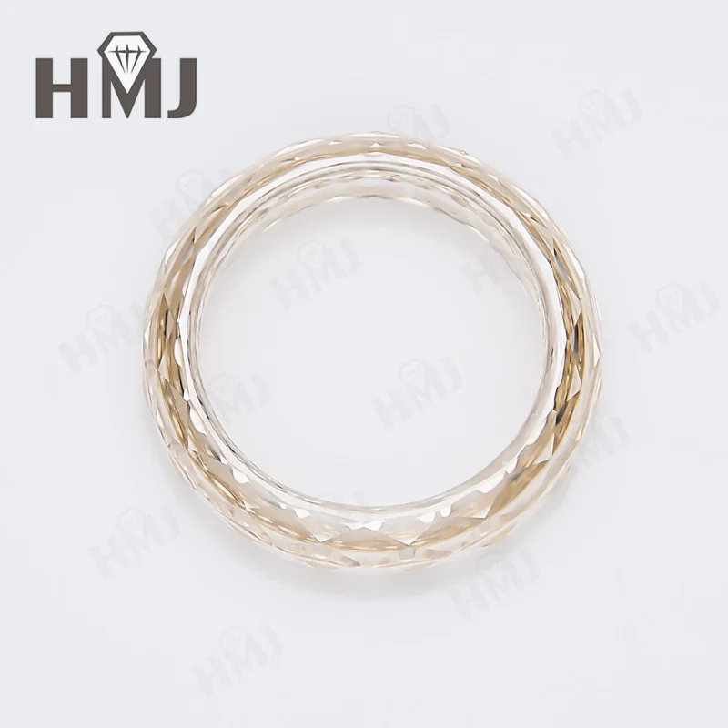 All Moissanite Ring Plain Band Green&Champagne&White&Black Anniversary Birthday Gift Charms Elegant Premium Jewelry Gifts Simple All Moissanite Ring Plain Band Green&Champagne&White&Black Anniversary Birthday Gift Charms Elegant Premium Jewelry Gifts Simple