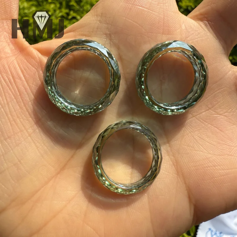 All Moissanite Ring Plain Band Green&Champagne&White&Black Anniversary Birthday Gift Charms Elegant Premium Jewelry Gifts Simple All Moissanite Ring Plain Band Green&Champagne&White&Black Anniversary Birthday Gift Charms Elegant Premium Jewelry Gifts Simple
