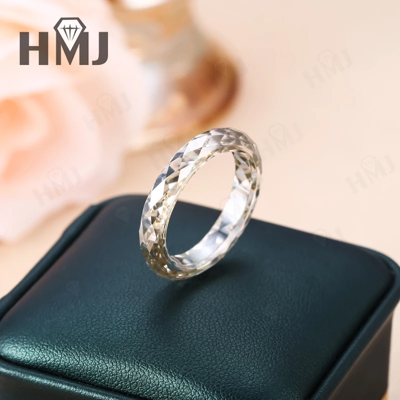 All Moissanite Ring Plain Band Green&Champagne&White&Black Anniversary Birthday Gift Charms Elegant Premium Jewelry Gifts Simple All Moissanite Ring Plain Band Green&Champagne&White&Black Anniversary Birthday Gift Charms Elegant Premium Jewelry Gifts Simple