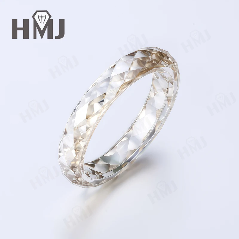 All Moissanite Ring Plain Band Green&Champagne&White&Black Anniversary Birthday Gift Charms Elegant Premium Jewelry Gifts Simple All Moissanite Ring Plain Band Green&Champagne&White&Black Anniversary Birthday Gift Charms Elegant Premium Jewelry Gifts Simple